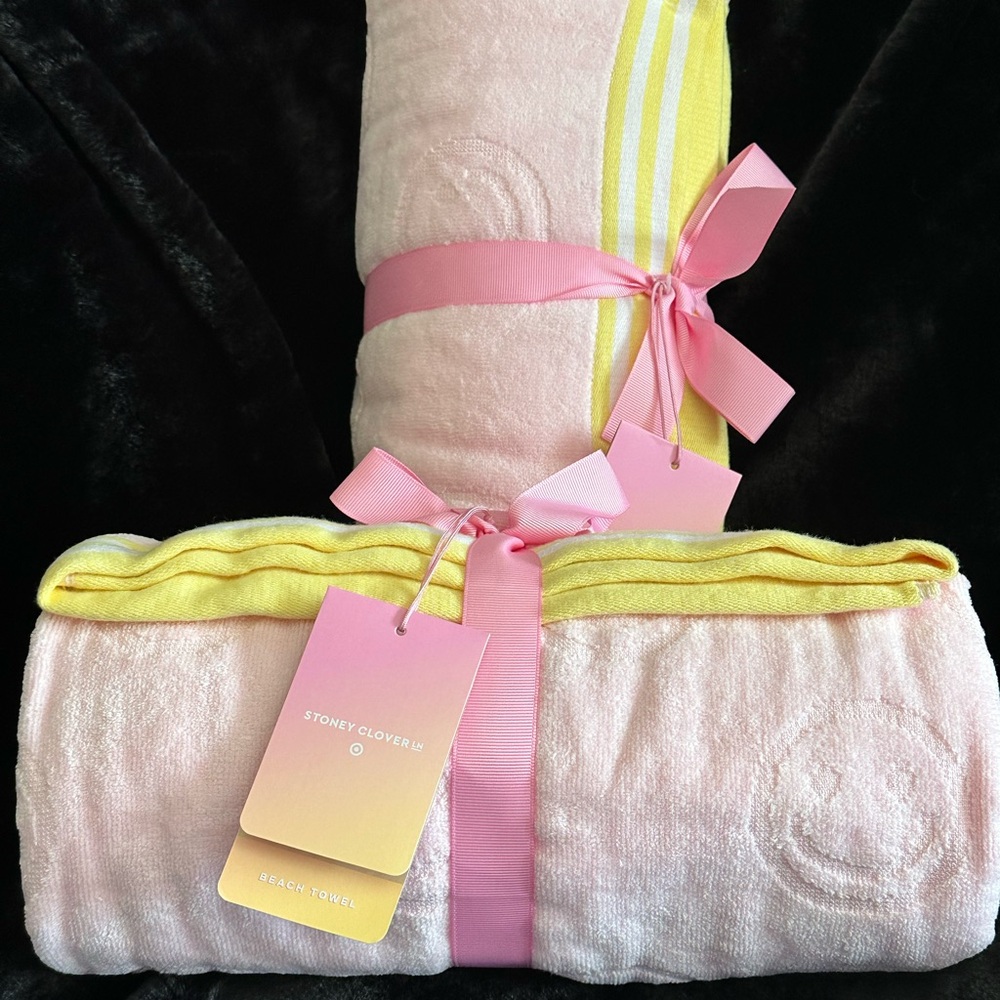 Stoney Clover Lane x Target Pink and Yellow Beach Towel